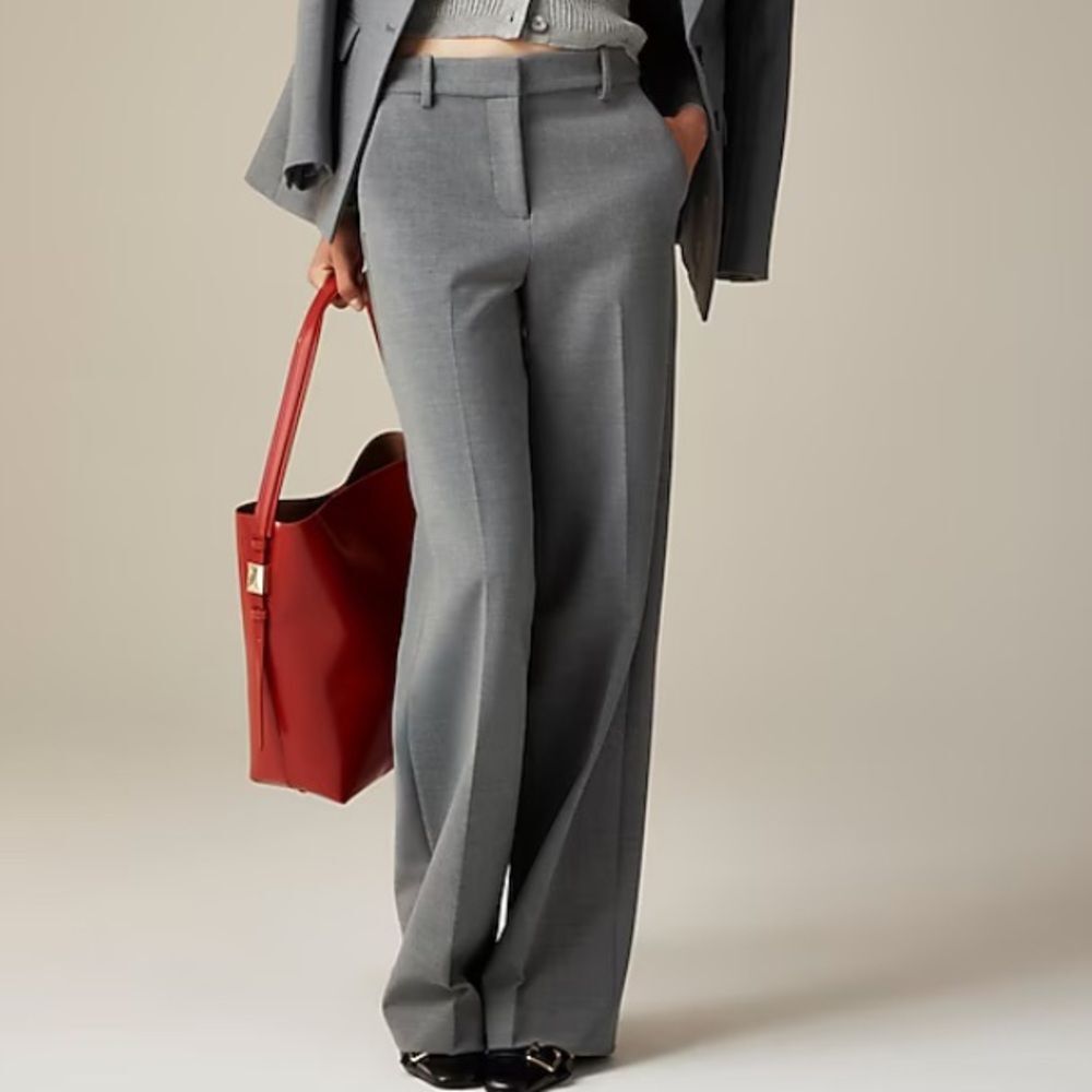 J Crew Gray 4 Season Stretch Cropped Trouser Pants NEW 6